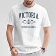 Victoria Bc Vintage Navy Crossed Oars & Boat Anchor T-Shirt Unique Gifts