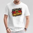 Vintage Deutsch Banner Fan Deutschland Flagge Retro Kunst T-Shirt Lustige Geschenke