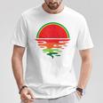 Watermelon Summer Sunset Fruit Watermelon T-Shirt Lustige Geschenke