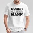 Weißes T-Shirt für Herren, Böser Alter Mann Aufdruck, Lustiges Design Lustige Geschenke