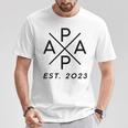 Werdender Papa Est 2023 X Stolzer Papa 2023 Father Father's Day T-Shirt Lustige Geschenke