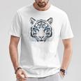 White Tiger Blue Eyes Wild Cat Animal T-Shirt Personalized Gifts