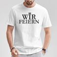 Wir Feiern Krone Jga Stag Night Team T-Shirt Lustige Geschenke