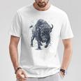 Wut Der Bestie Bison-Buffalo Im Vintage-Stil T-Shirt Funny Gifts