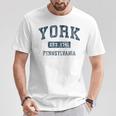 York Pennsylvania Pa Vintage Sports Navy Print T-Shirt Unique Gifts