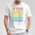 Youth 10Th Birthday 10 Years Old Vintage Retro 120 Months T-Shirt Unique Gifts