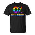 0 Straight Gay Pride Rainbow Flag Lesbian Lgbtq T-Shirt