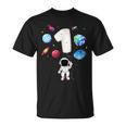 1 Astronaut Geburtstagsfeier 1 Jahr Altes Astronomie-Kostüm T-Shirt