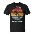 1 Fishing Father In Law Graphic Fisherman Fathers Day T-Shirt