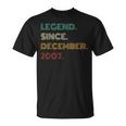 16 Years Old Legend Since December 2007 16Th Birthday T-Shirt