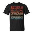 24 Years As Husband & Wife 24Th Anniversary For Couple T-Shirt