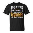 30 Jahre Im Dienst Legend Auf Dem Geränste Service Anniversary T-Shirt