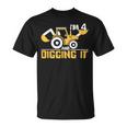 Im 4 And Digging It Boy 4 Year Old 4Th Birthday Construction T-Shirt