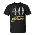 40 Years Of Service 40Th Employee Anniversary Appreciation T-Shirt
