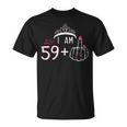 I Am 59 Plus 1 Middle Finger 60Th Women's Birthday T-Shirt