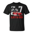 7 Year Old Race Car 7Th Birthday Racecar Racing Boy T-Shirt