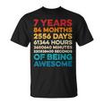 7Th Birthday 7 Years Of Being Awesome Vintage 7 Years Old T-Shirt