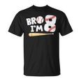 8Th Birthday Boy Bro I'm 8 Year Old Baseball Theme T-Shirt