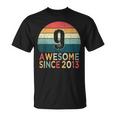 9Th Birthday Vintage Retro 9 Years Old Awesome Since 2013 T-Shirt