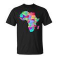 Africa Map With Boundaries And Countries Names T-Shirt
