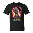 Akron Ohio Total Solar Eclipse 2024Rex Dinosaur Colorful T-Shirt