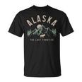 Alaska The Last Frontier Vintage Mountains Moose Hiking T-Shirt