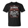 Alonzo Blood Runs Through My Veins Family Name Vintage T-Shirt