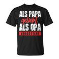 Als Papa Geliebt Als Opaergöttert German L S T-Shirt