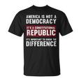 America Is A Constitutional Republic Not A Democracy T-Shirt