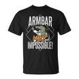 Armbar Me Impossible Strong Dinosaur T-Shirt