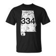 Auburn Dothan Selma Area Code 334 Alabama T-Shirt