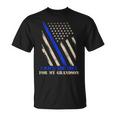 Back The Blue For My Grandson Police Officer's Grandparents T-Shirt