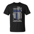 I Back The Blue For My Son Proud Dad Of A Police Officer T-Shirt