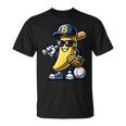 Banana Playing Baseball Fruit Lover Baseball Player T-Shirt