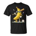 Banana Playing Baseball Baseball Game Lover Humorous T-Shirt