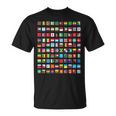 Banderas Internacionales Del Mundo Banderas Mapa Del Mundo Camiseta unisex