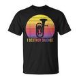 Baritone Retro Vintage I Destroy Silence Euphonium T-Shirt