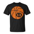 Basketball Player Jersey Number 13 Thirn Graphic T-Shirt