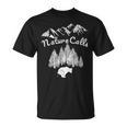 Bear Pooping In Woods Nature Camping Accessories T-Shirt