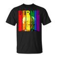 Bernie Sanders Gay Lgbtq Rainbow Vintage Democrat Voter T-Shirt