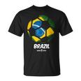 Best Brazil Soccer Ball Flag Brazilian Futbol Fan T-Shirt