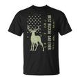 Best Buckin' Dad Camouflage American Flag Deer Hunting T-Shirt