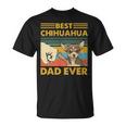 Best Chihuahua Dad Ever Retro Vintage Sunse T-Shirt