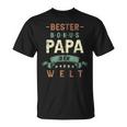 Bester Bonus Papa Der Welt Step Dad Retrointage Look Hooded Jacket T-Shirt