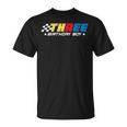 Birthday Boy 3 Three Race Car 3Rd Racing Pit Crew Driver T-Shirt