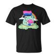 Bisexual Pride Bi Kawaii Frog Mushroom Bisexual Flag Lgbt T-Shirt