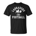 Black Yellow Chocolate Lab And Football Labrador Mom Dad T-Shirt