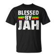 Blessed By Jah Rasta Reggae Graphic Jah Bless Print T-Shirt