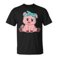 Bonito Pañuelo De Cerdo Divertido Amantes De Los Cerditos Camiseta unisex