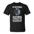 My Boyfriend Is A Police Officer Thin Blue Line Heart T-Shirt